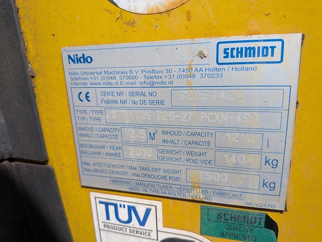 (locatie veen) opzetstrooier 2.5 m³, nido, stratos b25-27 pcxn-490, 2010 - afbeelding 7 van  45