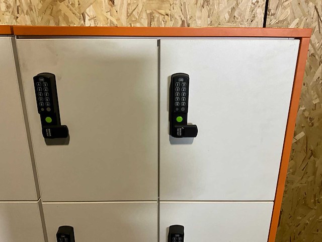 Lockerkast 125x54x133cm v.v. 12 lockers met cijferslot - afbeelding 3 van  4