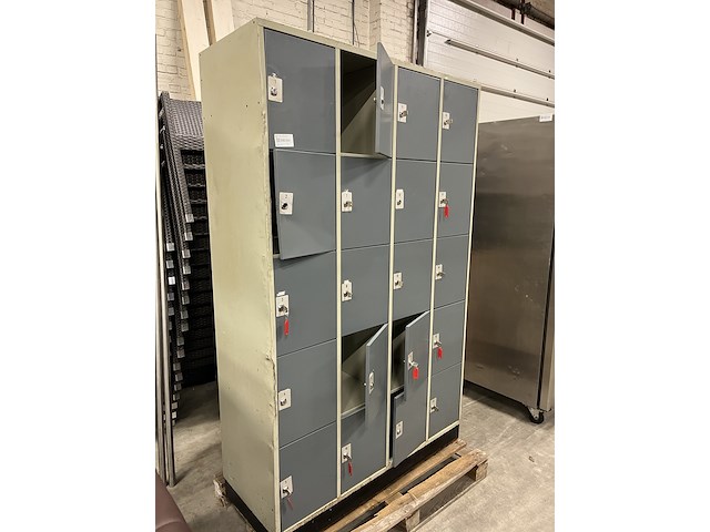 Lockerkast 20 lockers 121x48x195 cm - afbeelding 3 van  4