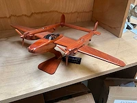 Lockheed p-38 lightning houten modelvliegtuig