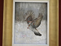 Lodewijk busing (aka c.h.van dijk) - "mus in winterlandschap" - afbeelding 3 van  8