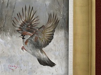 Lodewijk busing (aka c.h.van dijk) - "mus in winterlandschap" - afbeelding 6 van  8