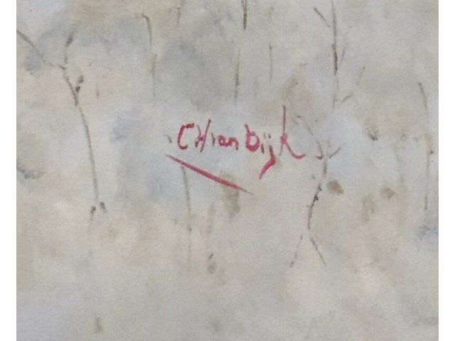 Lodewijk busing (aka c.h.van dijk) - "mus in winterlandschap" - afbeelding 8 van  8