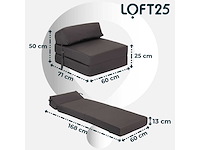 Loft25 z-bed inklapbaar matras met vast kussen - afbeelding 3 van  3