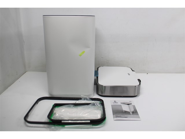 Loftey prullenbak 60 liter push/touch 2x30l wit/rvs - afbeelding 1 van  2