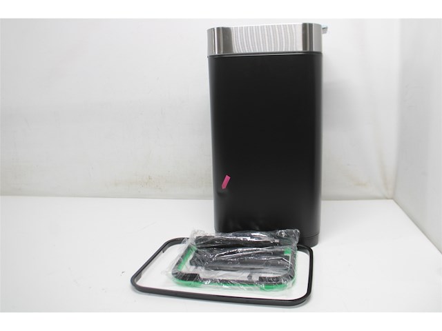 Loftey prullenbak 60 liter push/touch 2x30l zwart/rvs - afbeelding 1 van  2