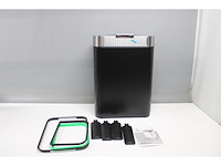 Loftey prullenbak 60 liter push/touch 2x30l zwart/rvs - afbeelding 1 van  2