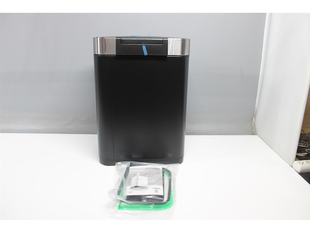 Loftey prullenbak 60 liter push/touch 2x30l zwart/rvs - afbeelding 1 van  2