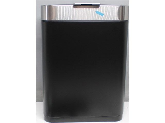 Loftey prullenbak 60 liter push/touch 2x30l zwart/rvs - afbeelding 1 van  1