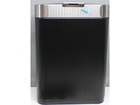 Loftey prullenbak 60 liter push/touch 2x30l zwart/rvs - afbeelding 1 van  1