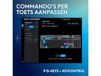 Logitech g915 x lightspeed draadloos gaming toetsenbord qwertz zwart - afbeelding 3 van  5