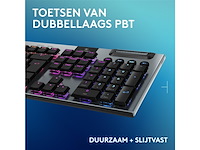 Logitech g915 x lightspeed draadloos gaming toetsenbord qwertz zwart - afbeelding 4 van  5