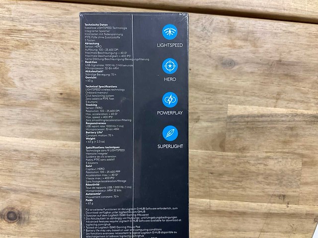 Logitech pro superlight computermuis - afbeelding 2 van  2