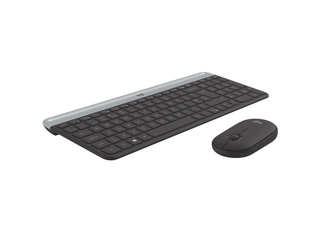 Logitech slim wireless combo mk470 toetsenbord en muis set qwerty - afbeelding 1 van  2