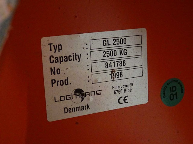 Logitrans - gl 2500 - hand hydraulische palletwagen - afbeelding 2 van  2