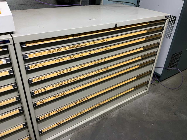 Lokoma ladekast met diverse freesgereedschap - afbeelding 1 van  59