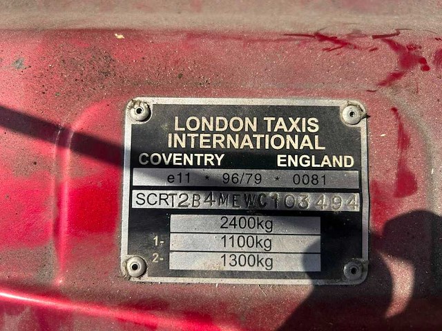 London taxis int. - 1998 - tx1 silver auto - rn-293-g - afbeelding 13 van  23