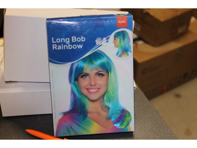 Long bob collor pruik 1x in ds k - afbeelding 3 van  3