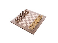 Longfield schaakbord walnoot/ esdoorn ingelegd 50x50 cm - afbeelding 2 van  2