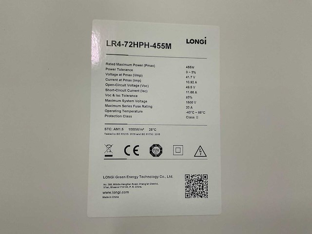Longhi- trinasolar ll4-72hoh-455m/tsm455de17m zonnepaneel (18x) - afbeelding 4 van  6