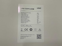 Longhi- trinasolar ll4-72hoh-455m/tsm455de17m zonnepaneel (18x) - afbeelding 4 van  6