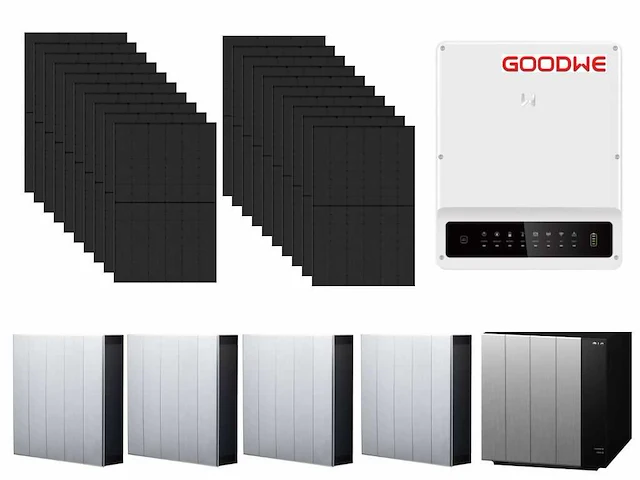 Longi - set van 20 zonnepanelen (410 wp) - hybride omvormer - 17,2 kwh batterij - afbeelding 1 van  19
