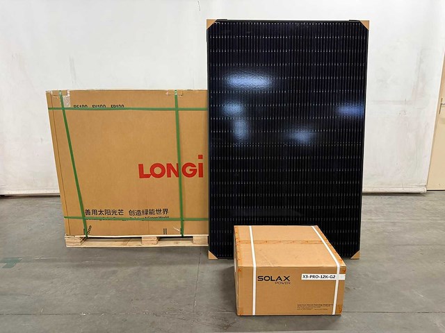 Longi - set van 36 zonnepanelen (410 wp) - solax 12 kw omvormer - afbeelding 1 van  11