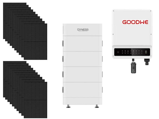 Longi + dyness - set van 20 zonnepanelen - hybride omvormer - 14,2 kwh batterij - afbeelding 1 van  11