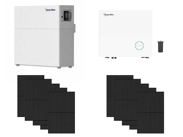 Longi + hoymiles - set van 10 zonnepanelen - hybride omvormer - 5,12 kwh batterij - afbeelding 1 van  7