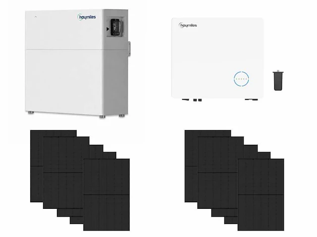 Longi + hoymiles - set van 10 zonnepanelen - hybride omvormer - 5,12 kwh batterij - afbeelding 1 van  9