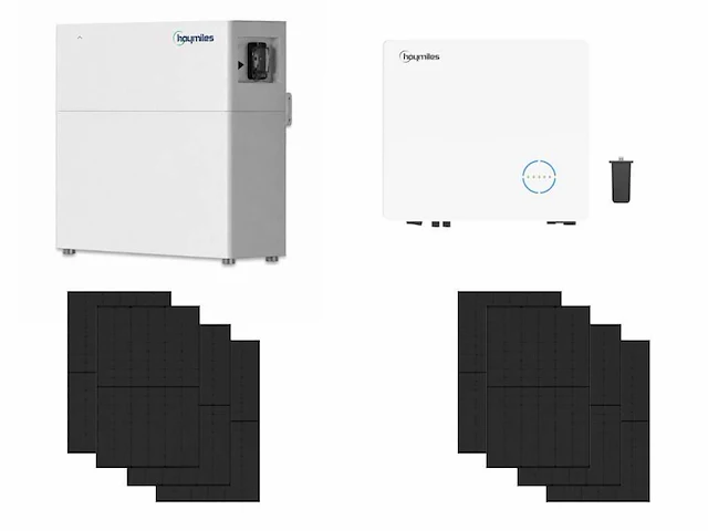 Longi + hoymiles - set van 8 zonnepanelen - hybride omvormer - 5,12 kwh batterij - afbeelding 1 van  9