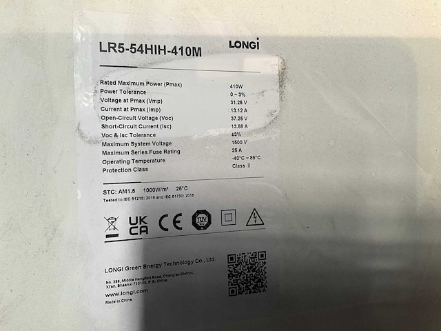 Longi lr5-54hih-410m zonnepaneel (7x) - afbeelding 4 van  6
