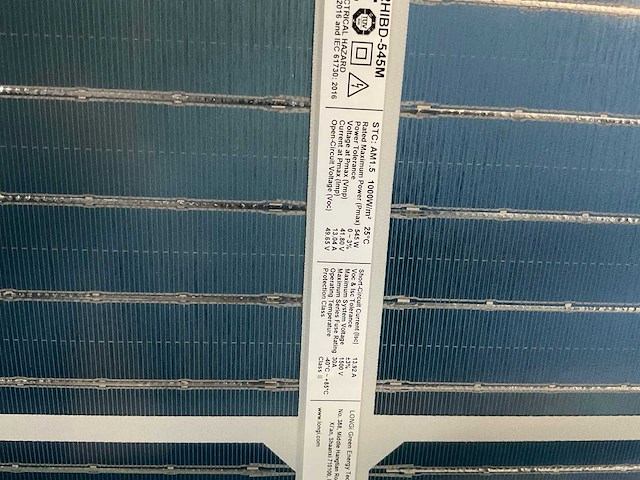 Longi lr5-72hibd-545m zonnepaneel (25x) - afbeelding 4 van  5