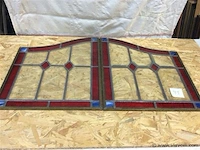 Loodglas 2st ( ongeschonden koperen frame )