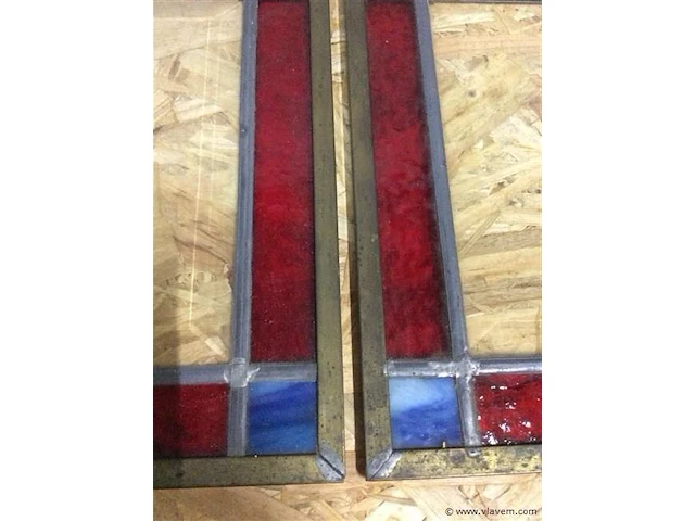 Loodglas 2st ( ongeschonden koperen frame ) - afbeelding 3 van  4