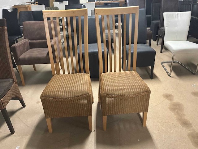 Loom eetkamerstoel (2x) - afbeelding 1 van  8