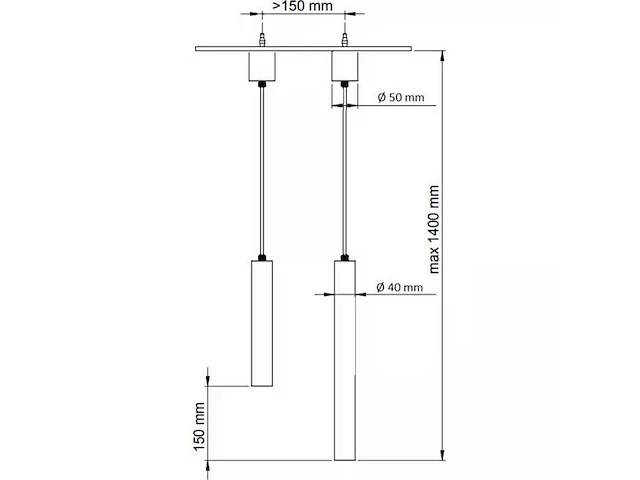 Looox - light collection led hanglampenset - badkamer lampen 25 - 40 cm - afbeelding 3 van  5
