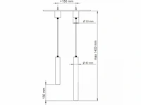 Looox - light collection led hanglampenset - badkamer lampen 25 - 40 cm - afbeelding 3 van  5