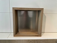 Looox - wooden collection - wandplank met achterplaat geborsteld rvs - afbeelding 1 van  5