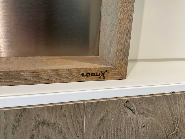 Looox - wooden collection - wandplank met achterplaat geborsteld rvs - afbeelding 5 van  5