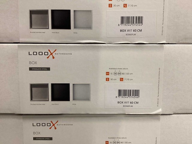 Looox box60flw - wit inbouwnis (2x) - afbeelding 3 van  3