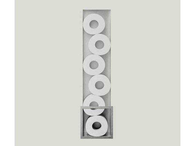 Looox closed cl1 inbouw rvs toiletrolhouder - afbeelding 1 van  4