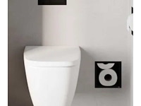 Looox closed cl1 mat zwart inbouw toiletrolhouder (2x) - afbeelding 2 van  4