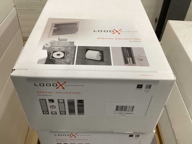 Looox closed cl1 mat zwart inbouw toiletrolhouder - afbeelding 4 van  4