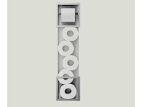 Looox closed cl5 rvs inbouw rvs toiletrol en reserverolhouder - afbeelding 1 van  3