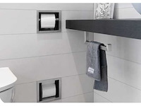 Looox closed cl5 rvs inbouw rvs toiletrol en reserverolhouder - afbeelding 3 van  3