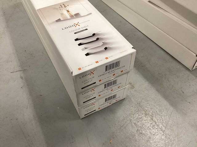 Looox inbouwplank 60cm - rvs antraciet (3x) - afbeelding 1 van  3