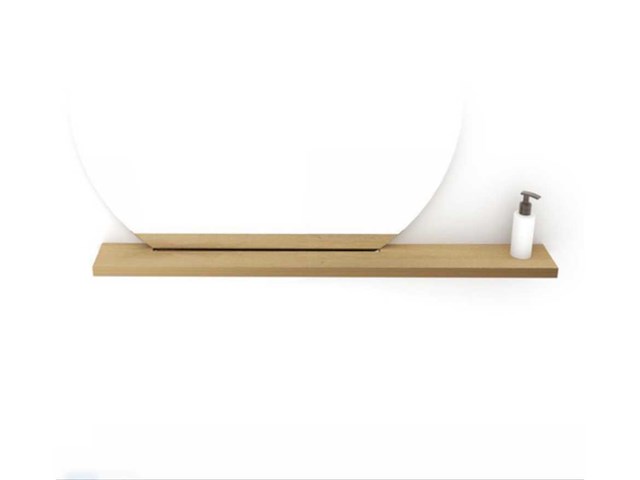 Looox mirror shelf 120cm asymmetrische spiegelplank - afbeelding 1 van  4