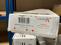 Looox mirror shelf 120cm asymmetrische spiegelplank - afbeelding 3 van  4