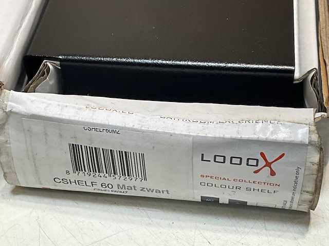 Looox shelf 60x10x4 cm mat zwart - afbeelding 3 van  4